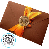 Thanksgiving & Fall  Wax Seal Kit with 4 Bead Waxes, Spoon and Wax Seal Stamp in multl design choices
