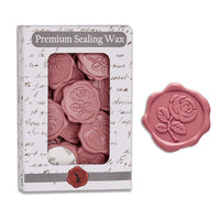 Rose with Stem Adhesive Wax Seal Quick - Ship Stickers 25PK - 7 Colors - Nostalgic Impressions