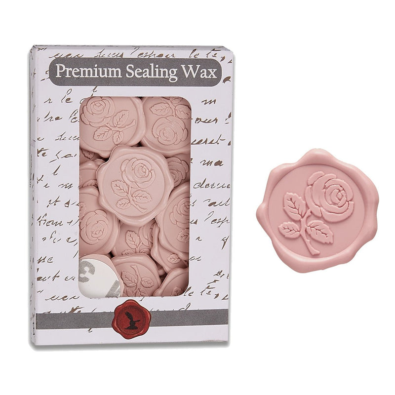Rose Stem Adhesive Wax Seal Stickers for Envelopes and Invitations (25-Pack) 6 Colors - Nostalgic Impressions