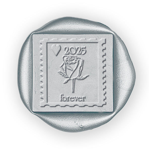 Bud Rose Forever Postage Stamp Wax Seal Stamp #6416 - USA Handcrafted