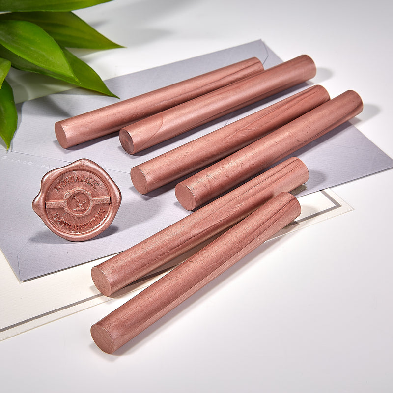 Rose Gold Premium Glue Gun Sealing Wax - Pack of 6 - Nostalgic Impressions