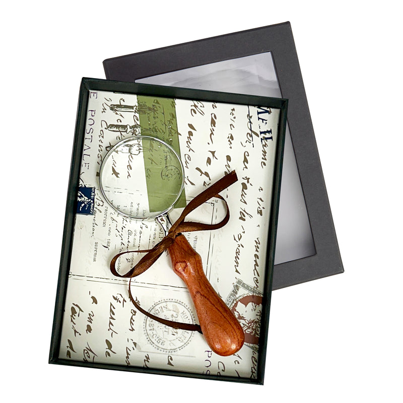 Handheld Magnifier with Wood Handle - Gift Boxed - Nostalgic Impressions