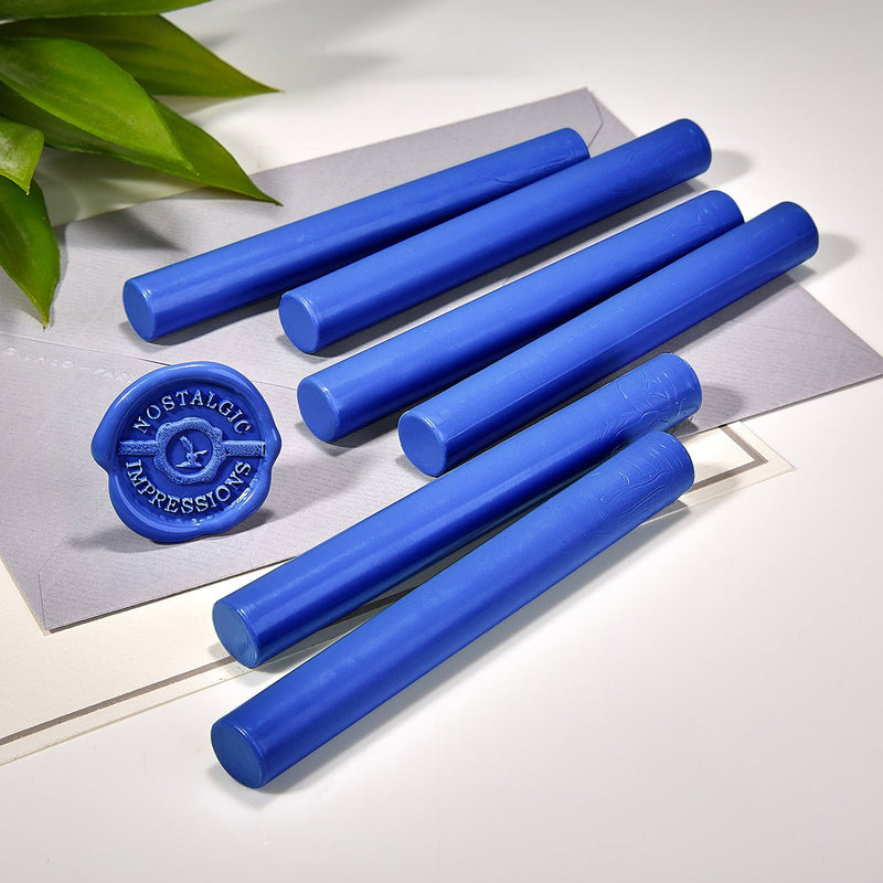Royal Blue Glue Gun Sealing Wax - Pack of 6 - Nostalgic Impressions