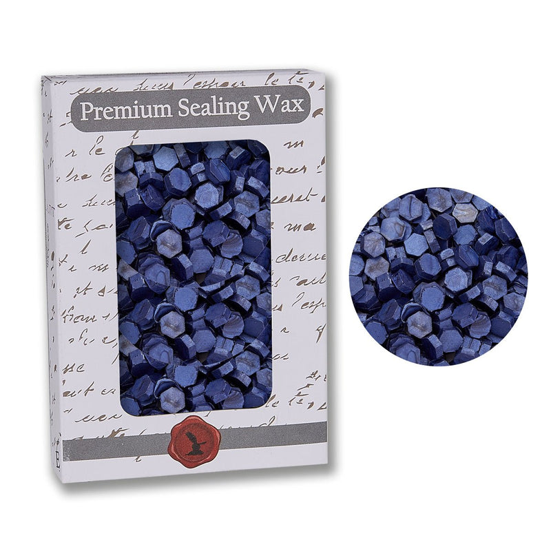 Sapphire Blue Premium Sealing Wax Beads 2 oz. PK - Nostalgic Impressions