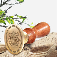 Scarab Oval 1 1/8" Wax Seal Stamp #3708-USA Handcrafted