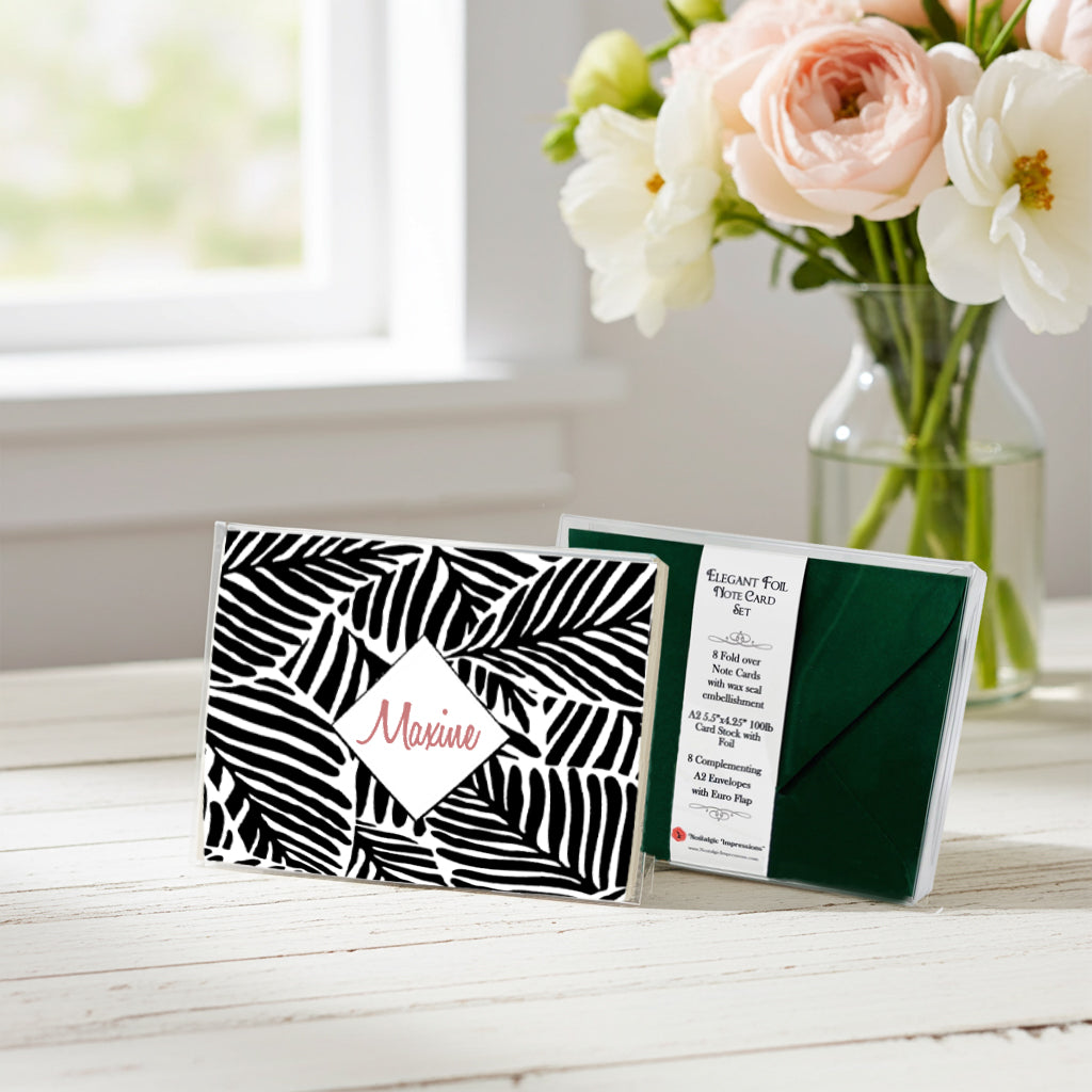 Personalized Name Foil Note Cards Boxed Set by Nostalgic Impressions