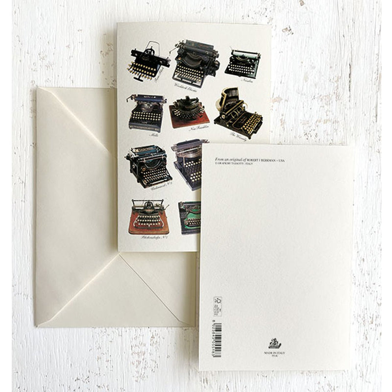 Typewriters Italian Note Cards Boxed Sets 4x6" - By Tassotti Italy 8/8 - Nostalgic Impressions