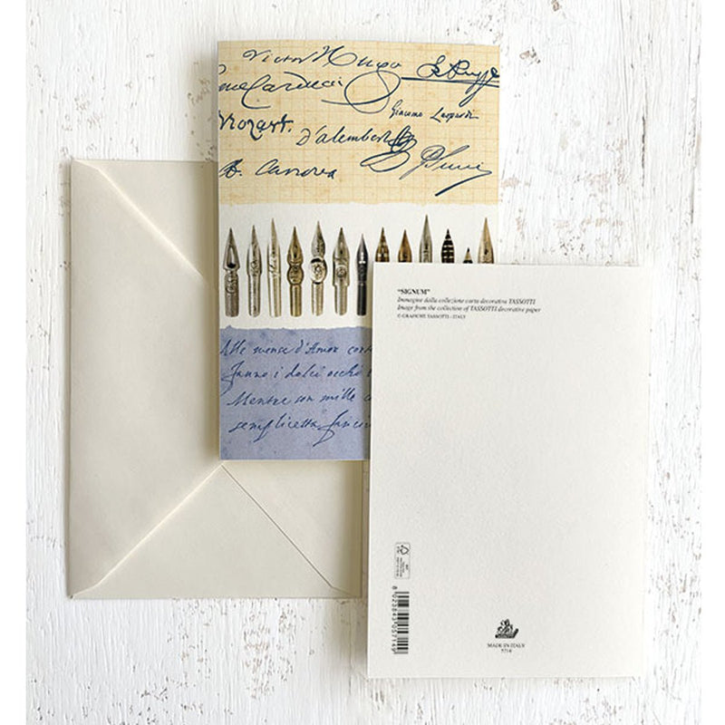 Calligraphy Italian Note Cards Boxed Sets 4x6" - by Tassotti Italy 8/8 - Nostalgic Impressions
