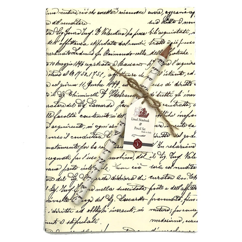 Scrittura Notebook Gift Set with matching Pencil 6x8