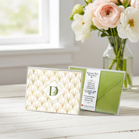 Personalized Floral Initial Foil Note Cards Boxed Set by Nostalgic Impressions