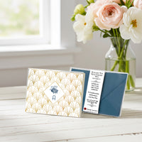 Personalized Foil Note Cards: Choose Design, Initial Font & Envelope Boxed Set by Nostalgic Impressions