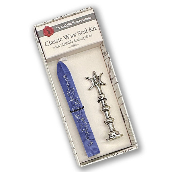 Florentine Heirloom Silver Antiqued Wax Seal Stamps with Star Handle - Nostalgic Impressions
