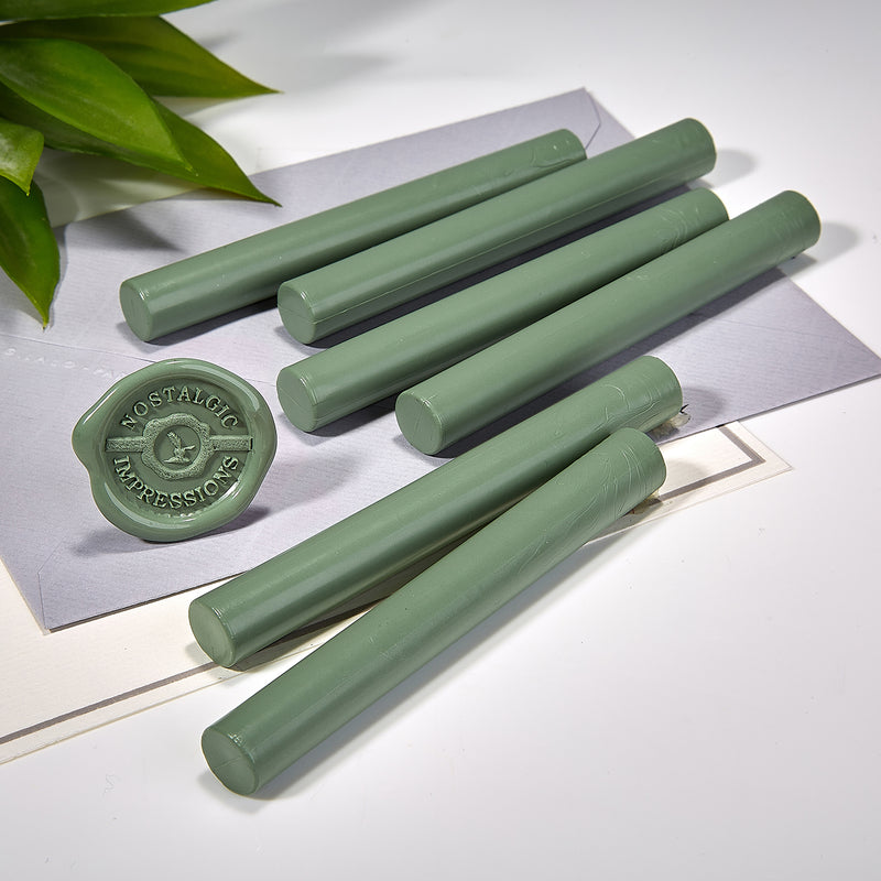 Sage Green Premium Glue Gun Sealing Wax - Pack of 6 - Nostalgic Impressions