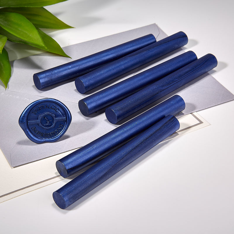 Sapphire Blue Premium Glue Gun Sealing Wax - Pack of 6 - Nostalgic Impressions