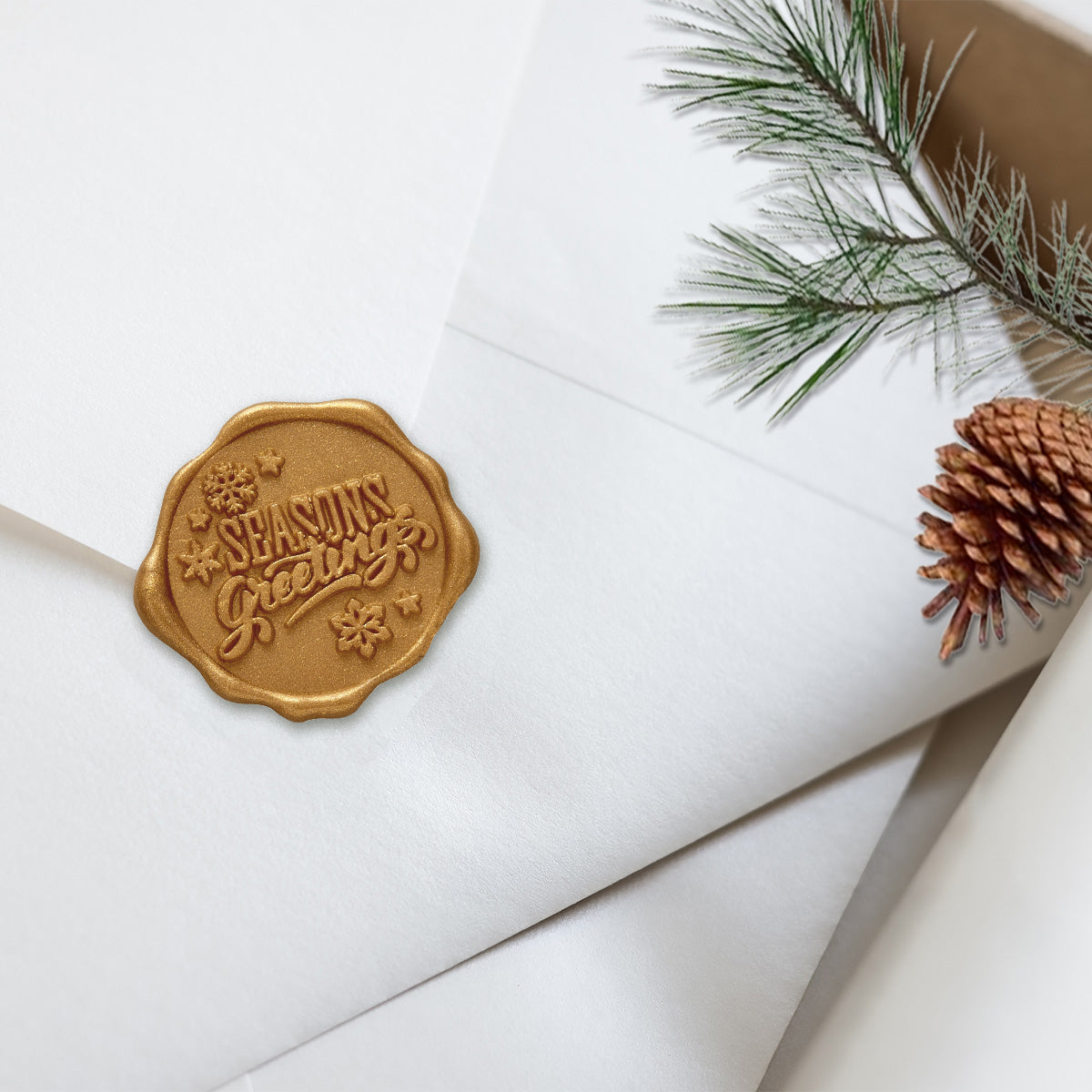 Assorted Christmas Adhesive Wax Seal Stickers for Christmas Cards and Holiday Mail (25-Pack)