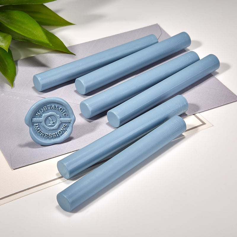 Slate Blue Premium Glue Gun Sealing Wax - Pack of 6 - Nostalgic Impressions