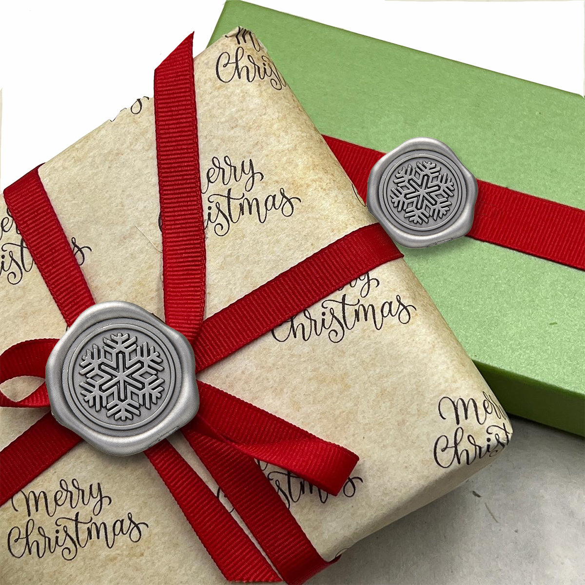 Snowflake Adhesive Wax Seal 25PK Quick-Ship Stickers