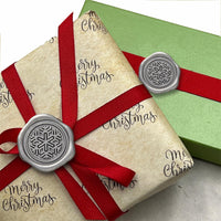 Snowflake Adhesive Wax Seal 25PK Quick-Ship Stickers