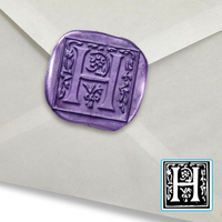 Brass Filigree Initial Wax Seal Stamp