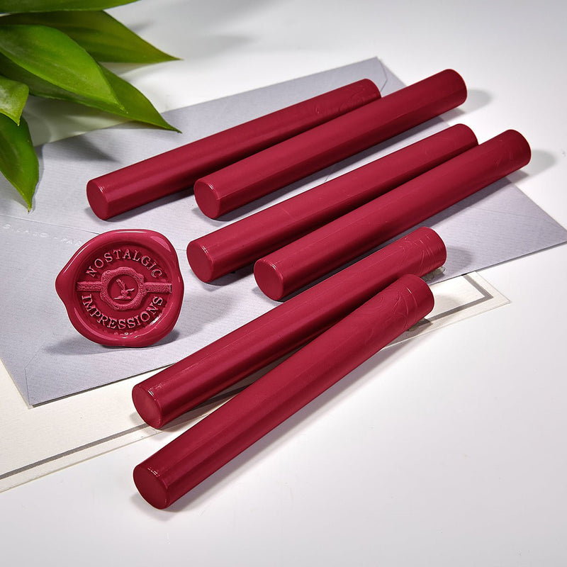 Raspberry Glue Gun Sealing Wax - Pack of 6 - Nostalgic Impressions