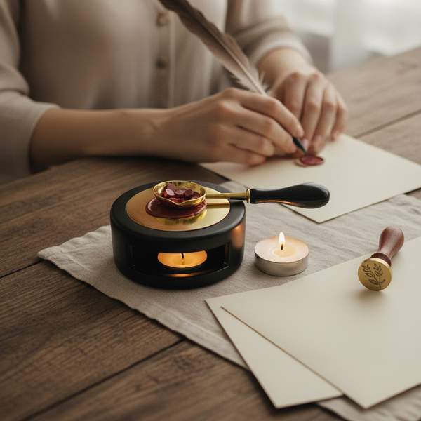 BLACK_MELTER_with_candle for sealing wax Nostalgic Impressions