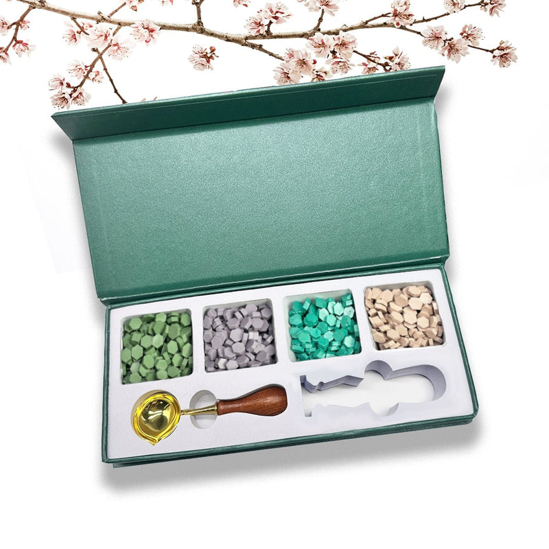 Wax Seal Starter Kit with Choice of 4 Bead Waxes, Spoon and space for your own stamp - Nostalgic Impressions