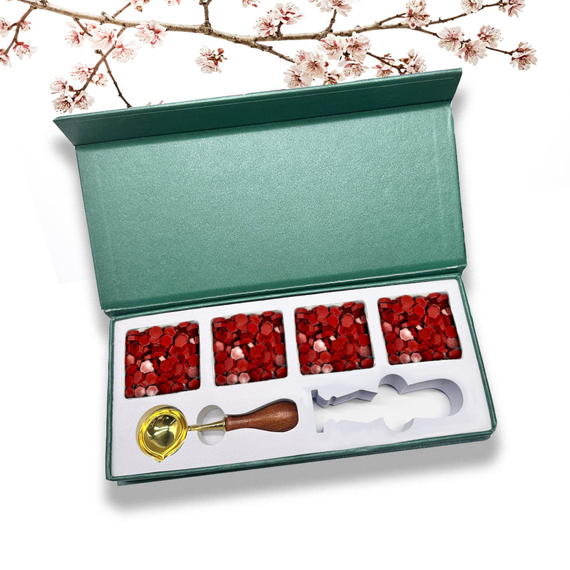 Wax Seal Starter Kit with Choice of 4 Bead Waxes, Spoon and space for your own stamp