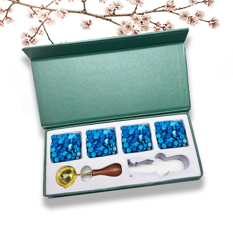 Wax Seal Starter Kit with Choice of 4 Bead Waxes, Spoon and space for your own stamp