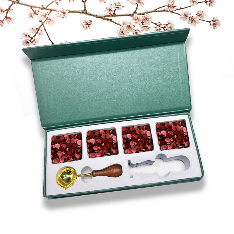 Wax Seal Starter Kit with Choice of 4 Bead Waxes, Spoon and space for your own stamp