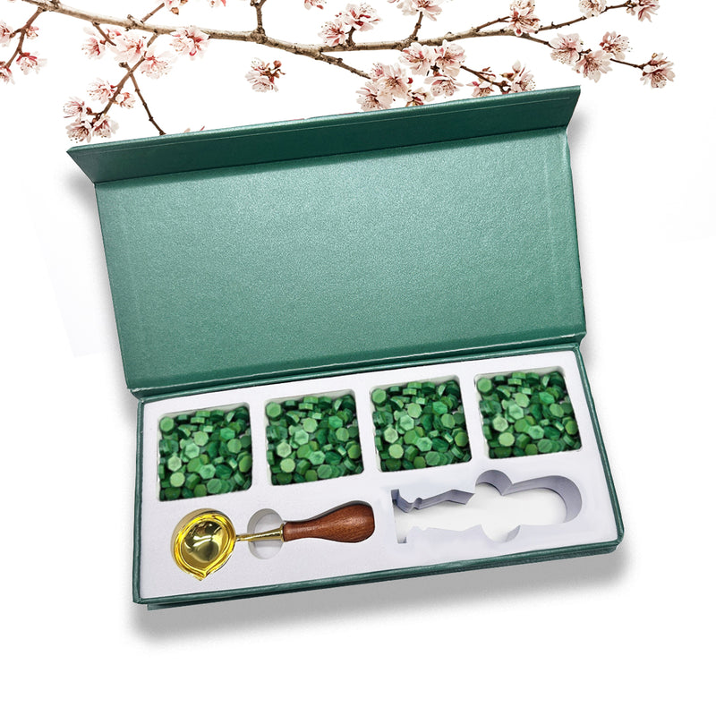 Wax Seal Starter Kit with Choice of 4 Bead Waxes, Spoon and space for your own stamp