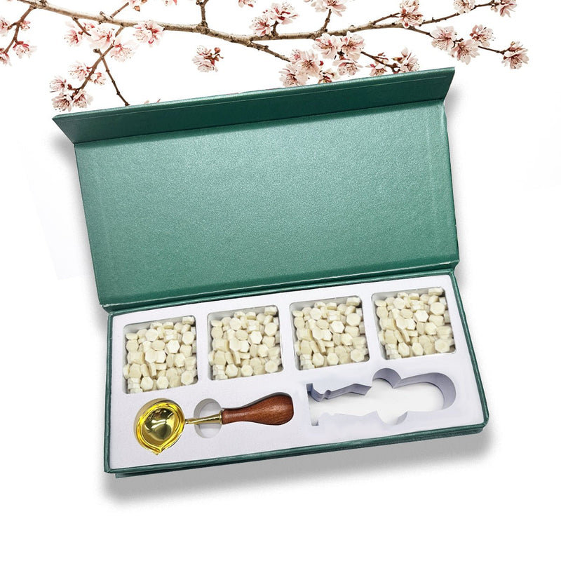 Wax Seal Starter Kit with Choice of 4 Bead Waxes, Spoon and space for your own stamp - Nostalgic Impressions