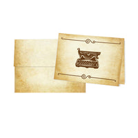 Aged Parchment Printed Note Card Set with Envelopes 8/8 - 8 Designs
