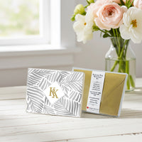 Personalized Intertwined University Roman Monogram Foil Note Cards Boxed Set by Nostalgic Impressions