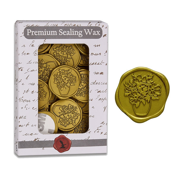 Vintage Bouquet Adhesive Wax Seal Quick - Ship Stickers 25PK - Nostalgic Impressions