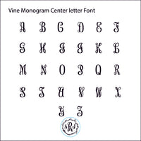 Arya Wreath Monogram Custom Wax Seal Stamp with choice of Handle #7841