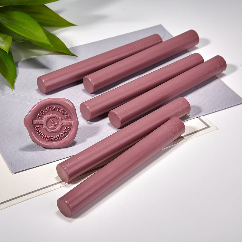 Vintage Mauve Premium Glue Gun Sealing Wax - Pack of 6 - Nostalgic Impressions