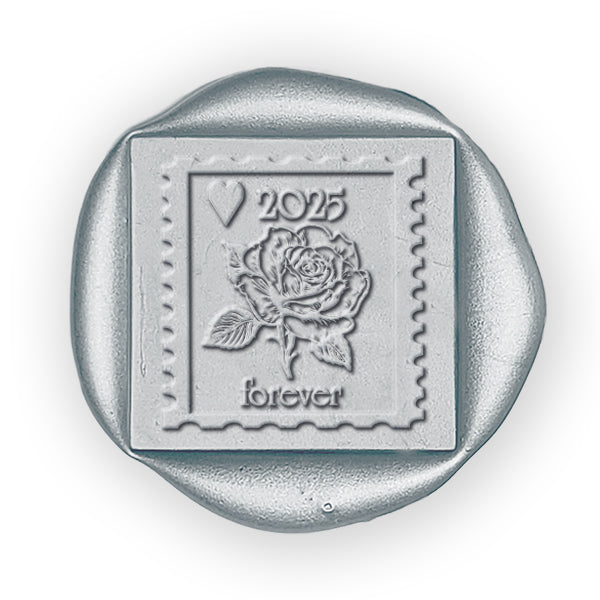 Vintage Rose Forever Postage Stamp Wax Seal Stamp #6417- USA Handcrafted