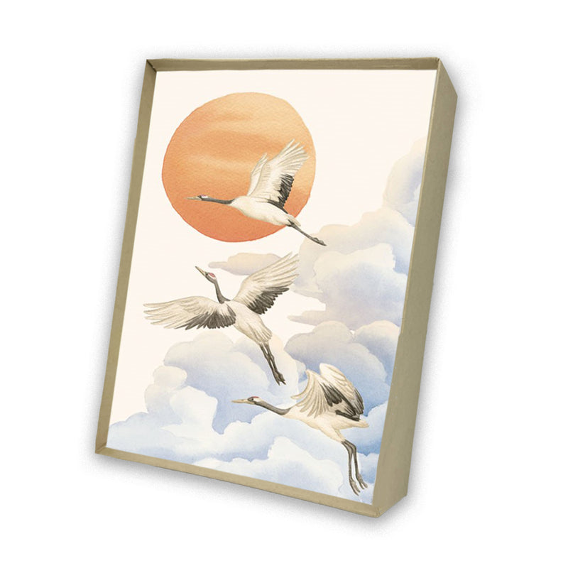 Cranes in flight Italian Note Cards Boxed Sets 4x6" - by Tassotti Italy 8/8