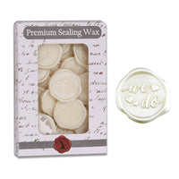 We Do Wedding Adhesive Wax Seal Quick - Ship Stickers 25PK - 2 Colors - Nostalgic Impressions
