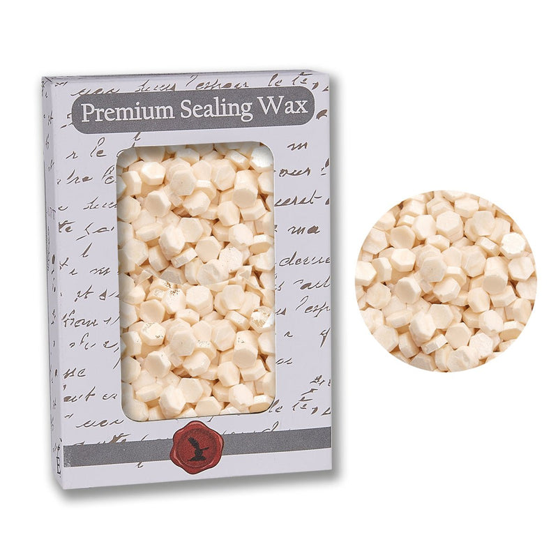 White Pearl Premium Sealing Wax Beads 2 oz. PK - Nostalgic Impressions