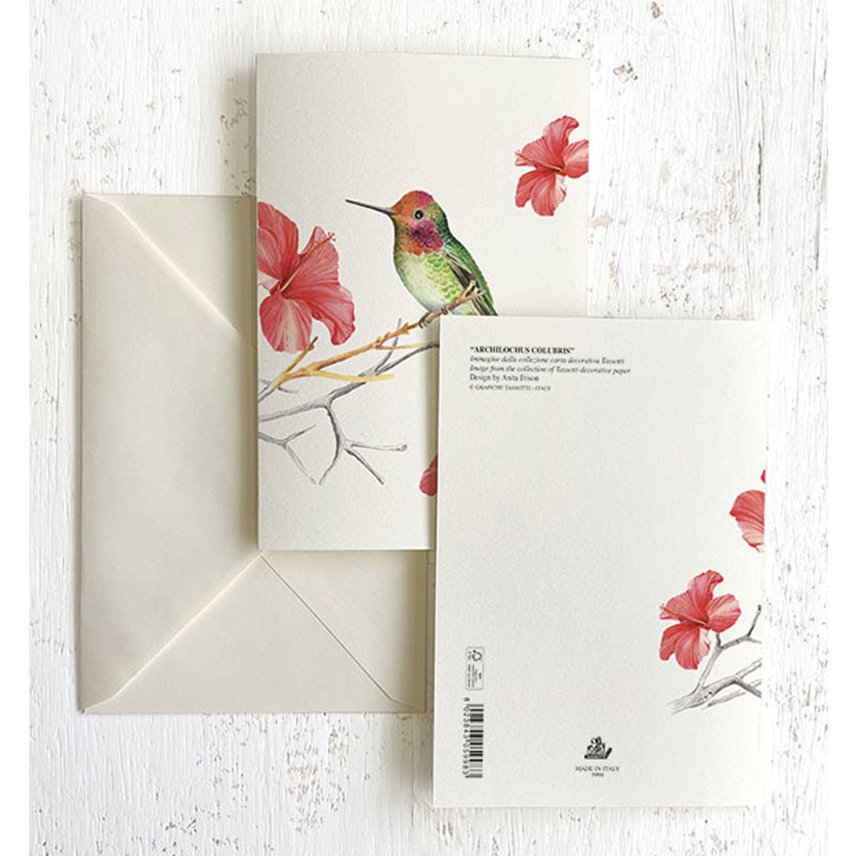 Hummingbird Italian Note Cards Boxed Sets 4x6" - by Tassotti Italy 8/8 - Nostalgic Impressions