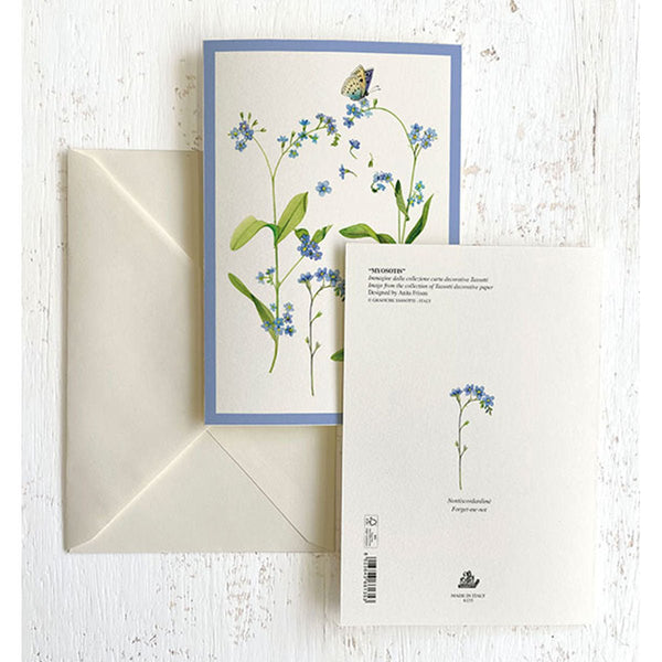 Forget - me - Not Italian Note Cards Boxed Sets 4x6" - by Tassotti Italy 8/8 - Nostalgic Impressions