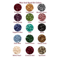 Bulk Pricing Sealing Wax Bead Master Organizer Kit – Over 3500 Pcs (15 Premium Colors) & Solid Brass Tools | $72.25 Individual Value