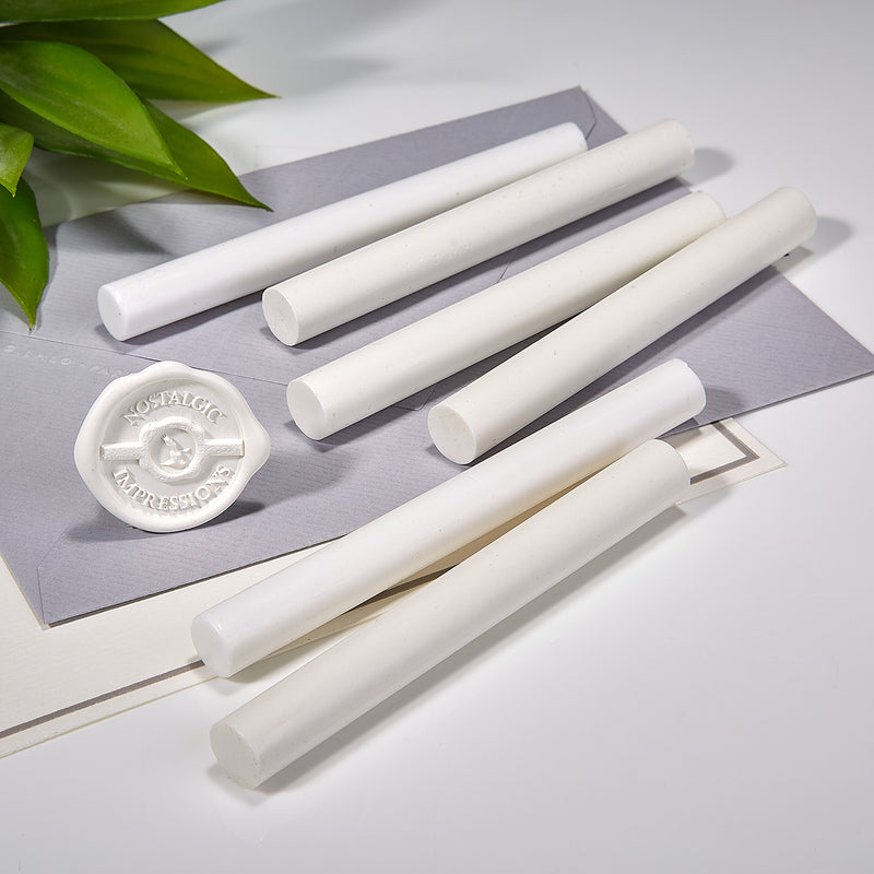 Pure White Premium Glue Gun Sealing Wax - Pack of 6 - Nostalgic Impressions