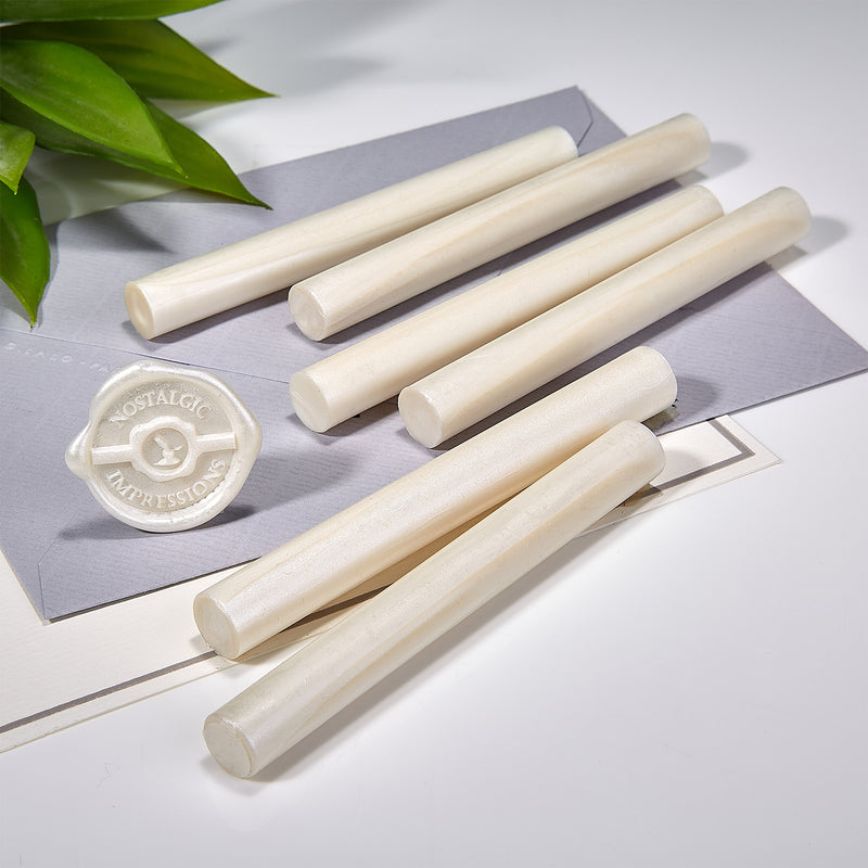 White Pearl Premium Glue Gun Sealing Wax - Pack of 6 - Nostalgic Impressions