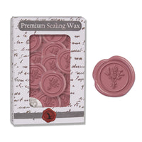Wildflowers Adhesive Wax Seal Quick-Ship Stickers 25PK-Vintage Mauve