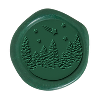 Winter Wonderland Adhesive Wax Seal 25PK Quick-Ship Stickers-Forest Green