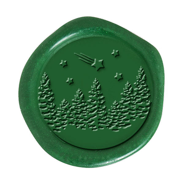 Winter Wonderland Adhesive Wax Seal 25PK Quick-Ship Stickers-Forest Green