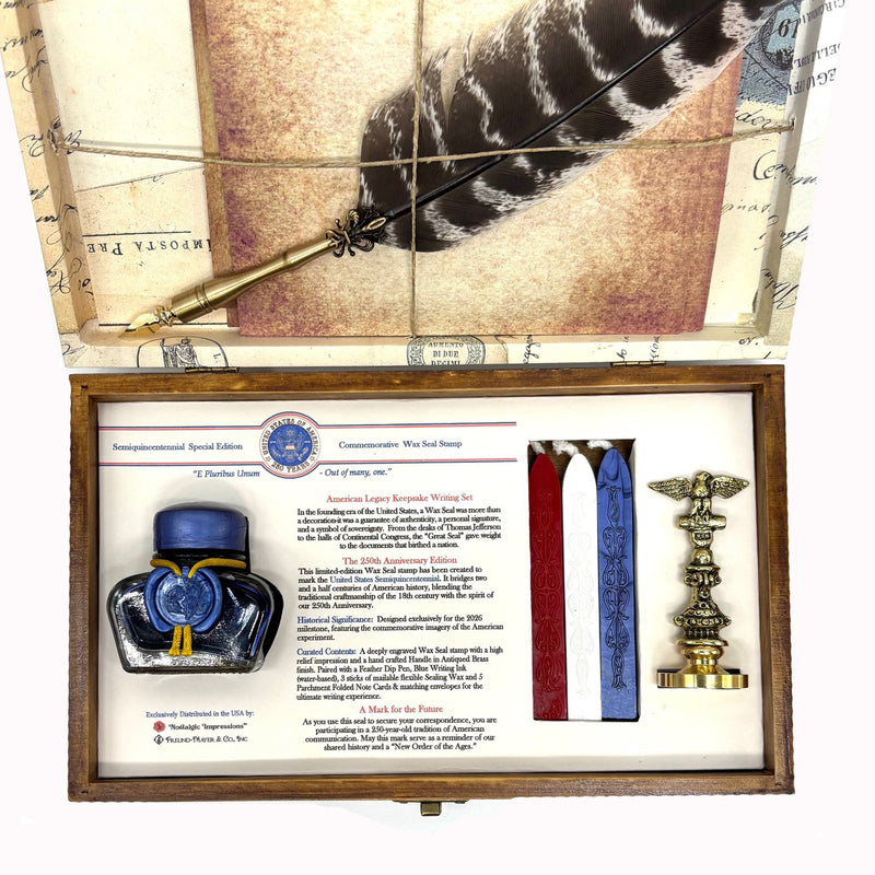 250th Year Anniversary USA Legacy Keepsake Writing Set- customizeable