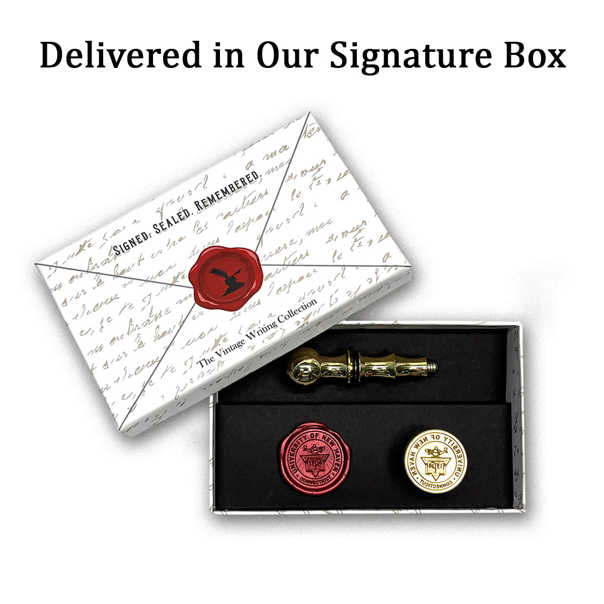 Create Your Own Custom Wax Seal Stamp from your Logo or Art - Nostalgic Impressions Signature Box